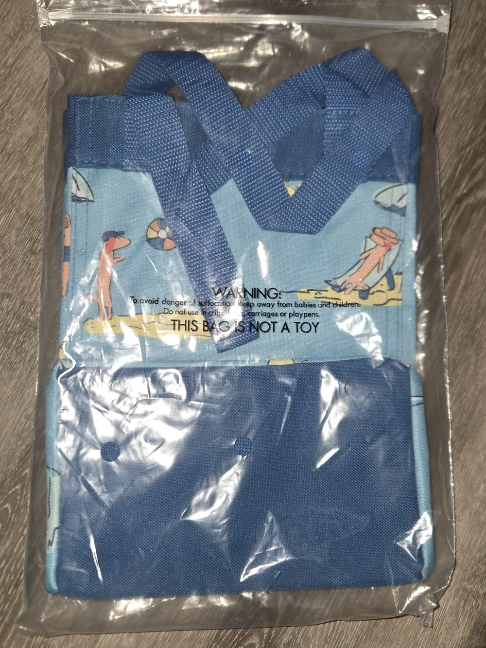 Thirty One Brand Small Essential Storage Tote Bag, Dog Days Pattern, New